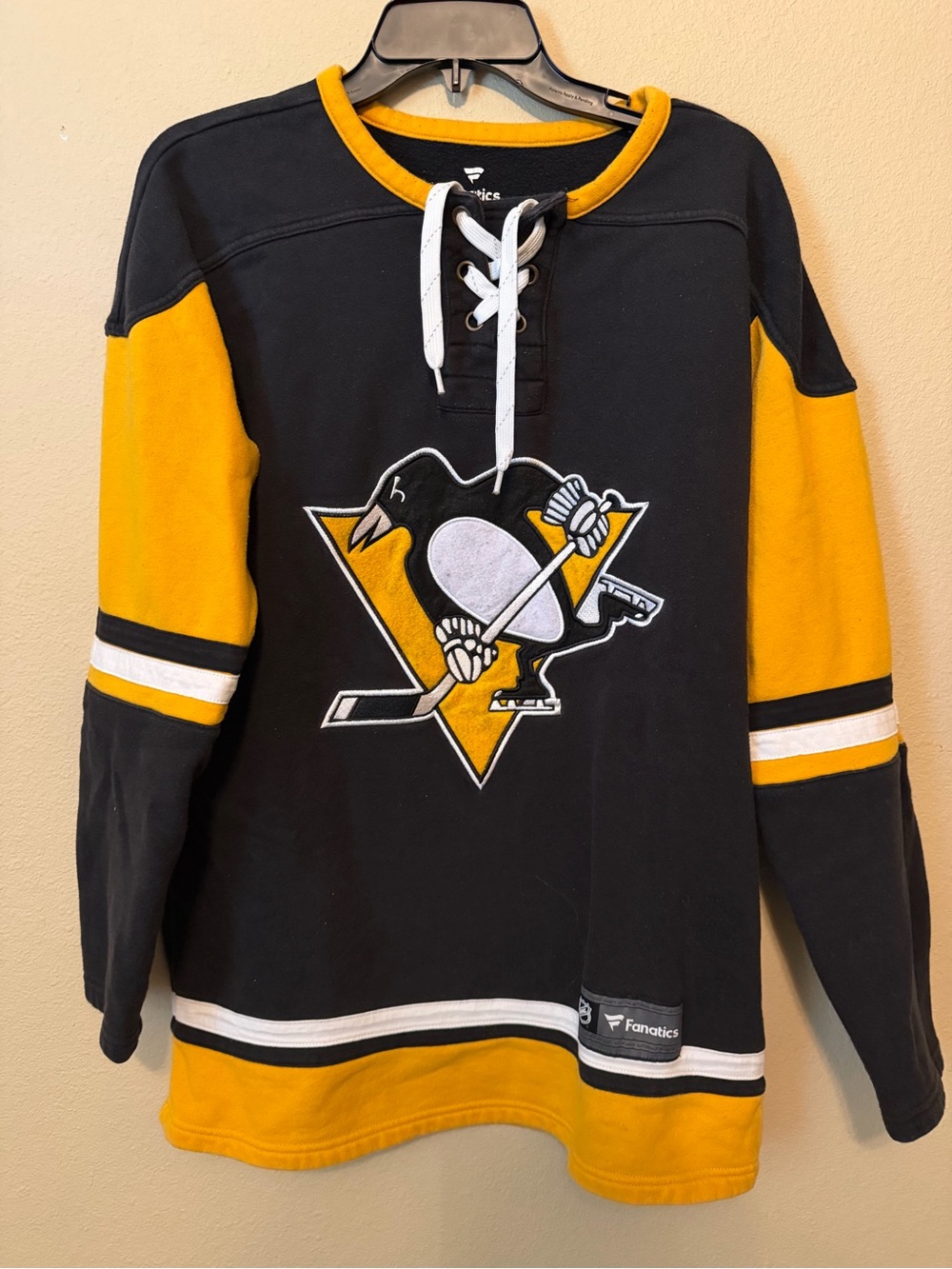 Vintage Pittsburgh Penguins Fanatics Lace-Up Hockey Sweatshirt Men’s M NHL